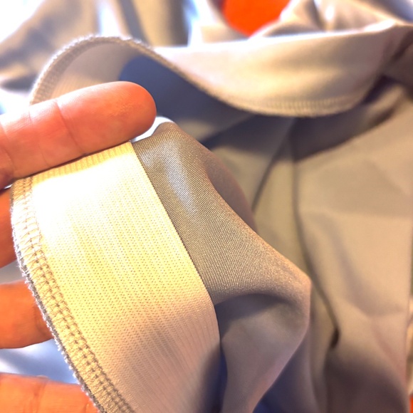 Baby blue satiny maxi skirt made in USA NWT - Picture 7 of 9